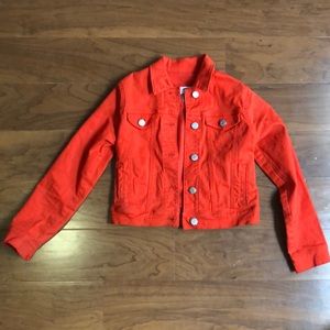 orange jean jacket